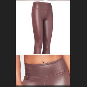 🌺 Athleta Mauve Shimmer Leggings Women’s Size XS